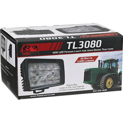 Vista 7 de TIGERLIGHTS Luz LED para guardabarros de tractor de 12 V, 3.3 amperios, compatible con/reemplazo para John Deere 9100, 9200, 9300, 9300T, 9400