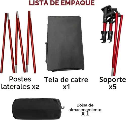 Vista 5 de Sutekus Cuna portátil para acampar, catre de dormir ultraligero para mochileros, para senderismo, viajes, playa, montañismo (negro)