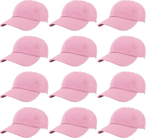 Vista 136 de Gelante Gorras de béisbol 100% algodón liso en blanco tamaño ajustable al por mayor a granel de 12
