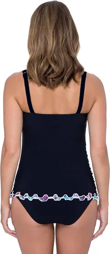 Vista 2 de Profile by Gottex Traje de baño para mujer con estampado de lechuga con volantes en D