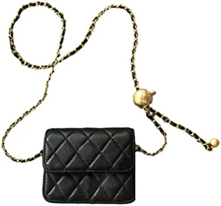 Vista 4 de Mini bolso de cintura para mujer, bolso de cintura pequeño de moda para mujer, accesorios Y2K de moda, Negro -, Compacto, moderno