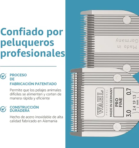 Vista 6 de Hoja fina profesional para animales 5 en 1 de Wahl. Código 2179-301.