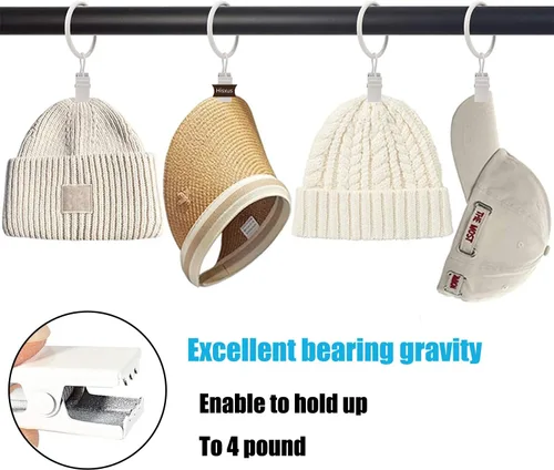 Vista 5 de 35 clips de cortina que se abren con anillos blancos de 1.5 pulgadas, clip decorativo de metal fuerte para cortina, a prueba de óxido, anillos