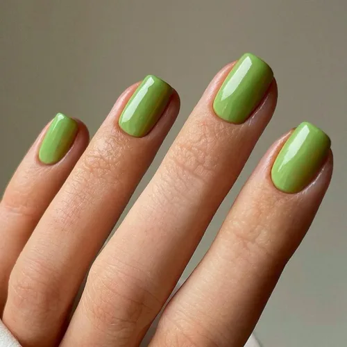Vista 13 de Uñas postizas a presión azules cortas cuadradas con diseños, uñas postizas de color sólido, uñas acrílicas brillantes de cobertura completa