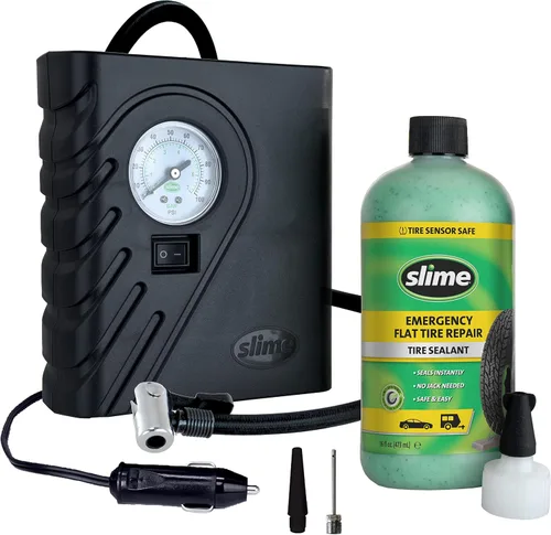 Vista 3 de Slime Kit de reparación de neumáticos de emergencia con sellador y bomba de inflado de neumáticos