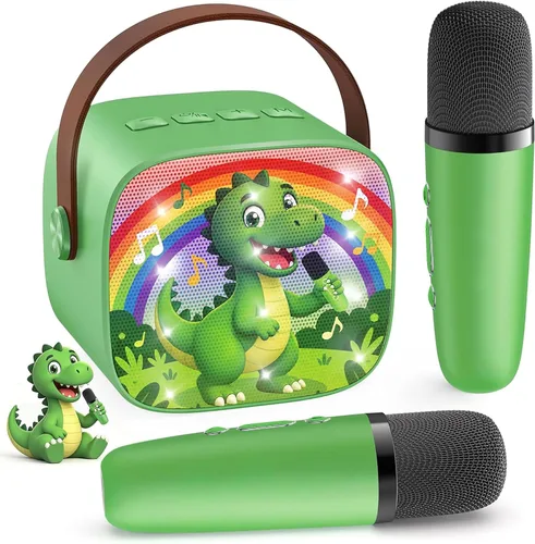 Vista 15 de YLL Máquina de karaoke para niños y adultos, regalos de cumpleaños para Negro