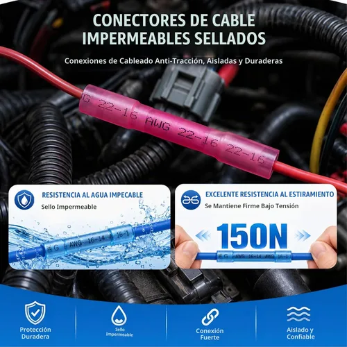 Vista 6 de Kit de conectores a tope termorretráctiles 300 PC, conectores