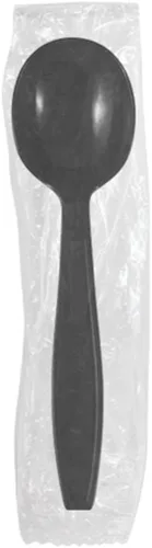 Vista 9 de Karat U3532W - Cuchara de sopa desechable de 5.6 pulgadas de poliéster, pesada, color blanco (paquete de 1000) PP Material, Sanitary Handling