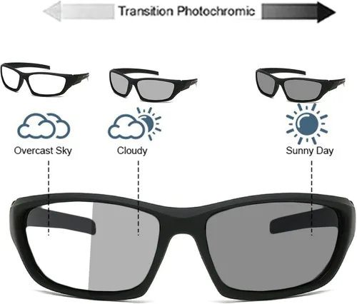 Vista 3 de Gafas de lectura multifocales progresivas fotocromáticas para hombres Protección solar Transición Deportes Presbicia Gafas de sol lector