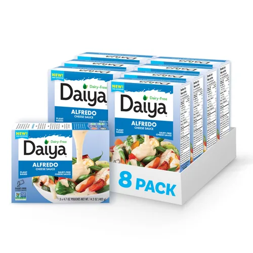 Vista 9 de Salsa de queso cheddar sin lácteos, rica a base de plantas, cremosa, salsa de queso, 14.2 onzas (paquete de 8)