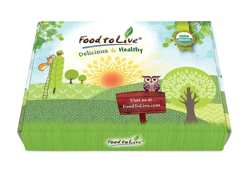 Vista 3 de Food to Live - Ingredientes orgánicos para hornear en una caja de regalo. Un paquete variado de harina de coco orgánica, harina de chía, azúcar