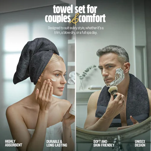 Vista 3 de Pearl Linens Paquete de 24 toallas de mano 100% algodón, toallas de salón para spa, gimnasio y baño, toallas para el pelo a granel, suaves