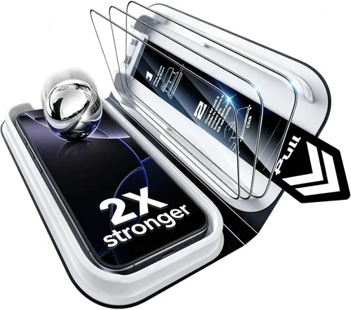 Vista 17 de ESR Paquete de 3 protectores de pantalla para iPhone Air, grado militar, inastillables, dureza 9H, vidrio templado de cobertura completa para iPhone