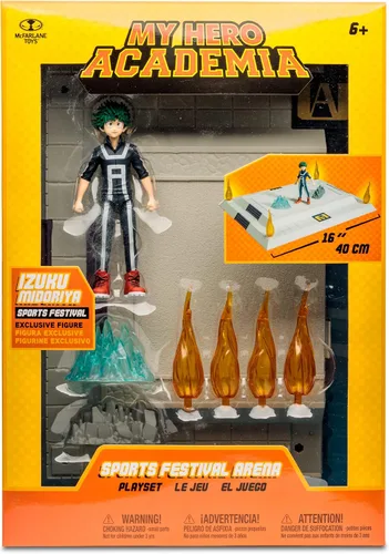 Vista 8 de McFarlane Toys - Juego de rol My Hero Academia - Sports Festival Arena + figura MIDORIYA