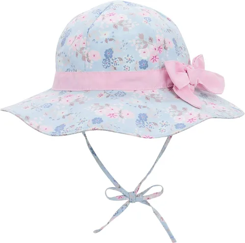 Vista 2 de Sombrero de sol para bebé, sombrero para bebé, niña, UPF 50+, verano para niños, playa, ala ancha