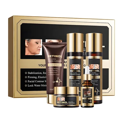 Vista 11 de SKK Set de Cuidado de la Piel 6 en 1 Limpiador Facial, Tónico, Suero, Loción Facial, Crema y Crema para los Ojos – Hidratante, Antienvejecimiento e