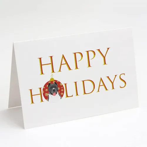 Vista 164 de Caroline's Treasures CK9145GCA7P - Tarjetas de felicitación y sobres de pastor australiano, color negro, tricolor, #1, paquete de 8 tarjetas