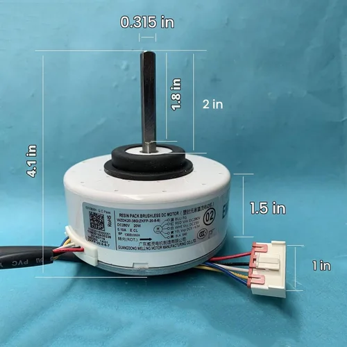 Vista 3 de Motor de aire acondicionado 20W WZDK20-38G (ZKFP-20-8-6) OEM sin escobillas del motor de fan de DC