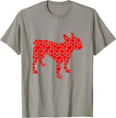 Vista 20 de Camiseta de San Valentín con forma de corazón Bulldog francés, Negro