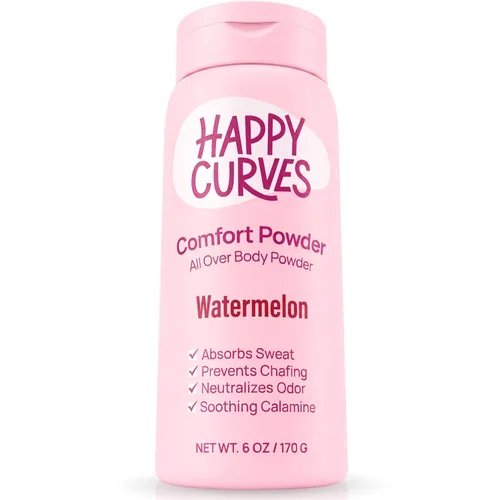 Vista 13 de HAPPY CURVES Comfort Powder: desodorante en polvo antirozaduras sin talco para el cuerpo y los pies para controlar las rozaduras internas del muslo