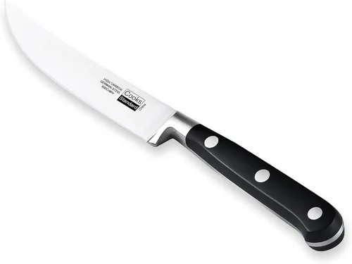 Vista 6 de Cooks Standard Juego de cuchillos clásicos para carne, acero inoxidable de alto carbono, mango ergonómico, 6 piezas, color negro