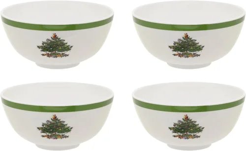 Vista 12 de Spode Bandeja de Melamina del Árbol de Navidad de 4 Secciones, Vajilla Festiva Dividida de 13.5 Pulgadas para Frutos Secos, Dulces, Condimentos