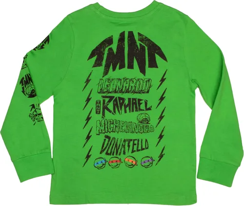 Vista 5 de Nickelodeon Teenage Mutant Ninja Turtles - Camiseta de manga larga para niños, paquete de 2 unidades, paquete de 2 unidades de TMNT para niños
