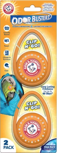 Vista 7 de Arm & Hammer Odor Busterz - Clip N Go, paquete de desodorante de 4