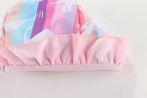 Vista 3 de Amberetech Traje de baño de una pieza para niñas con volantes, sin mangas, bikini para la playa