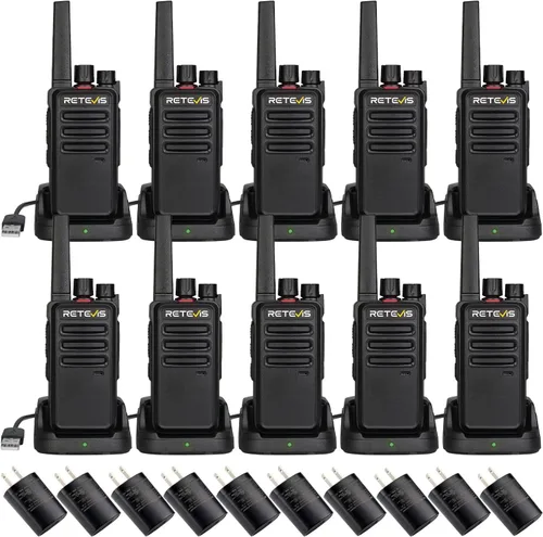 Vista 16 de Retevis RT68 Radio de 2 vías, Walkie Talkies de largo alcance para adultos (Paquete de 10) con cargador de 10 vías, carga más fácil y segura