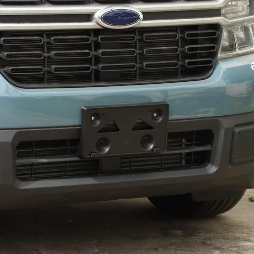 Vista 5 de Soporte para placa de matrícula de parachoques delantero compatible con Ford Maverick 2022 2023 2024 2025, adaptador de montaje de parachoques