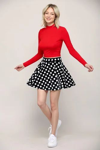 Vista 4 de Made By Johnny Minifalda plisada y elástica casual para mujer con pantalones cortos