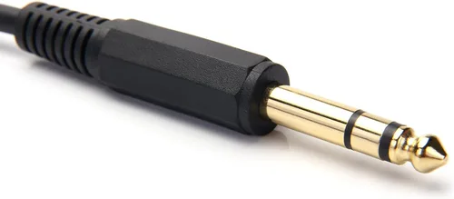 Vista 4 de Cable de extensión estéreo macho a hembra de 15 pies, 1/4 pulgadas, chapado en oro, cable de extensión de auriculares de un cuarto de pulgada