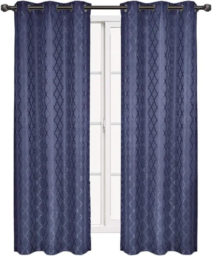 Vista 11 de Panel de cortina para oscurecimiento de ventana, con arandela, en tejido jacquard, paneles en par, juego de 2 paneles de Willow Jacquard