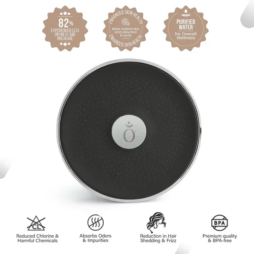 Vista 7 de Feels Like Om Cabezal de ducha filtrado con suavizante de agua, filtros de ducha para eliminar productos químicos tóxicos y 98% del cloro, filtro