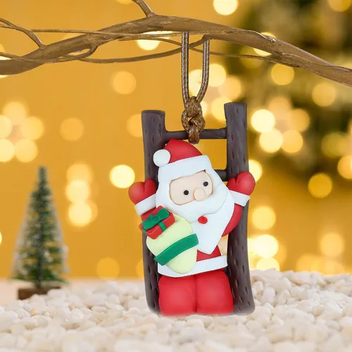 Vista 6 de Adorno colgante de pato oscilante de Navidad, accesorios para colgar en el automóvil, estética interior, decoración de habitación fresca, adorno