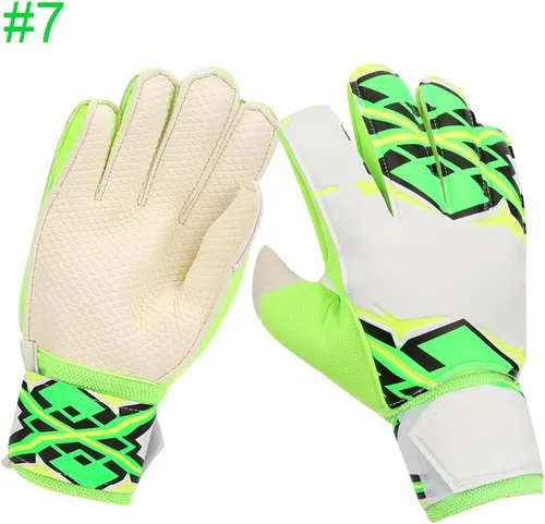 Vista 2 de Guantes de portero de fútbol de alto rendimiento Palma gruesa de poliuretano con protector de dedo Guantes de portero de fútbol