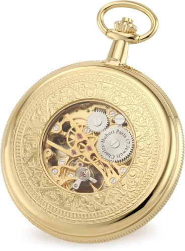 Vista 2 de Charles-Hubert, Paris 3909-G Classic Collection Reloj de bolsillo mecánico con caja cazadora chapada en oro, Multi, Mecánico