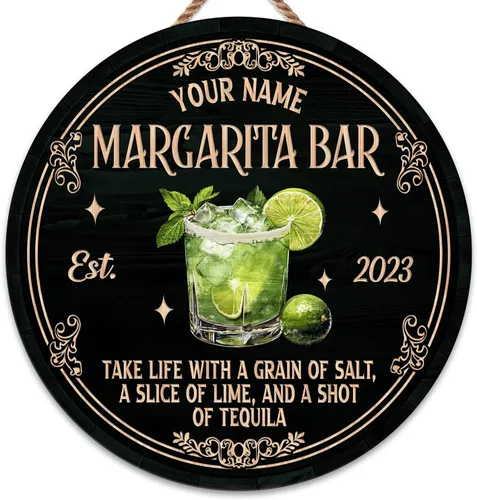 Vista 29 de Placa de pared de madera de bar de tequila mexicano personalizado, letrero de bar de México, letrero rústico para pub para el hogar, decoración