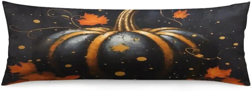 Vista 9 de Funda de almohada corporal de Halloween, Acción de Gracias, larga, arañas en telas, Halloween, lavable a máquina con cremallera, funda de almohada