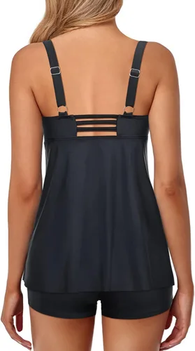Vista 2 de Tempt Me Traje de baño tankini de dos piezas para mujer con pantalones cortos