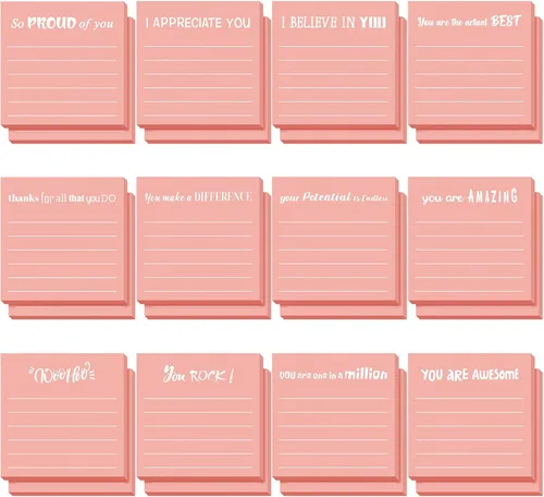 Vista 73 de Yinder 12 notas adhesivas inspiradoras, bonitas notas adhesivas motivacionales, regalos de agradecimiento a los empleados, a granel para profesores