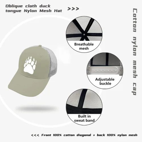 Vista 7 de Gorra de béisbol para papá, diseño de The Bear's Tracks, sombreros vintage para mujer