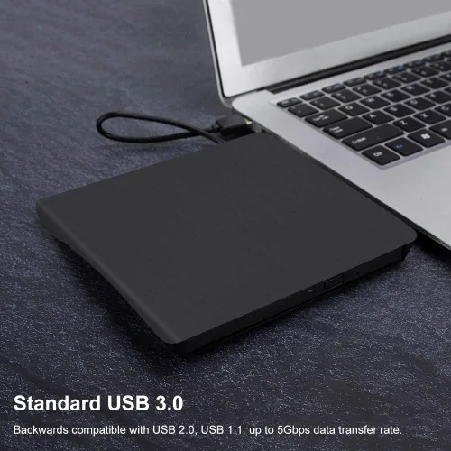 Vista 2 de Yoidesu Caja de unidad de CD externa, Caja de interruptor ODD/HDD externa, Caja de unidad externa USB 3.0, carcasa de unidad de escritor portátil