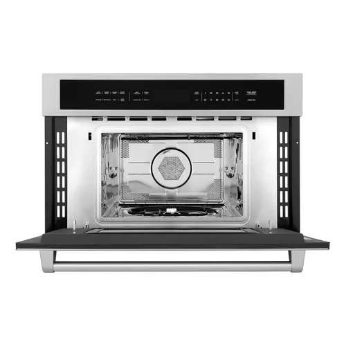 Vista 7 de ZLINE Horno microondas de convección integrado de acero inoxidable de 30 pulgadas de ancho, 1.6 pies cúbicos con velocidad y sensor de cocción