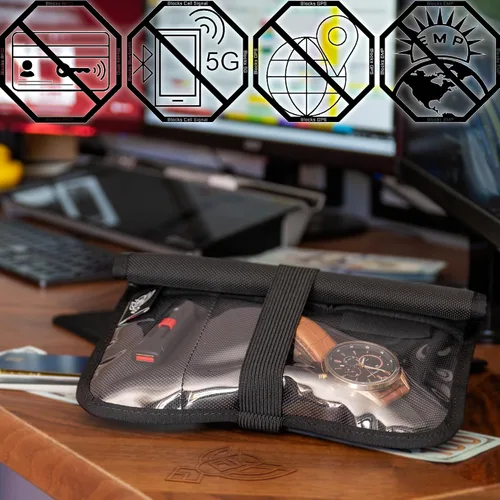 Vista 6 de Xtreme Sight Line ~ Xecutive LITE Series Faraday Bolsa para teléfonos y otros dispositivos electrónicos pequeños ~ Seguridad de datos para viajes