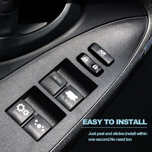 Vista 7 de 2 piezas de adhesivos de novedad para coche o camión, vinilo transparente, estilo moderno, impermeable, redondo, para uso en interiores, tema