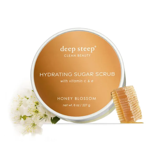 Vista 11 de Deep Steep Exfoliante de azúcar, vainilla de azúcar morena, 8 onzas, exfoliante corporal con aceite de coco orgánico, manteca de karité y aceite