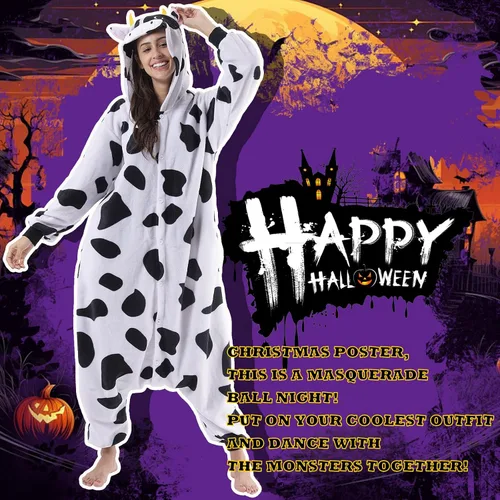 Vista 2 de Beauty Shine - Mameluco unisex para adultos, disfraz de personaje de caricaturas para cosplay, Halloween, Navidad, ropa para dormir o estar en casa