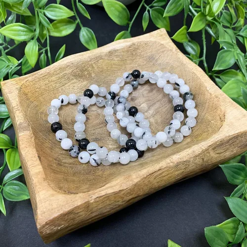 Vista 265 de Gem Avenue Handmade Round Bead Stretch Bracelet Unisex Natural Stone Beaded Jewelry for Men & Women, Elastic Wristband for Daily Wear